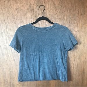 Charcoal gray cropped t-shirt